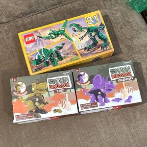 LEGO Creator 3-in-1 Green Dinosaur Set and 2 Build Your Own Dinosaurs